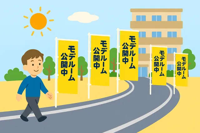 マンションのぼり旗　イメージ