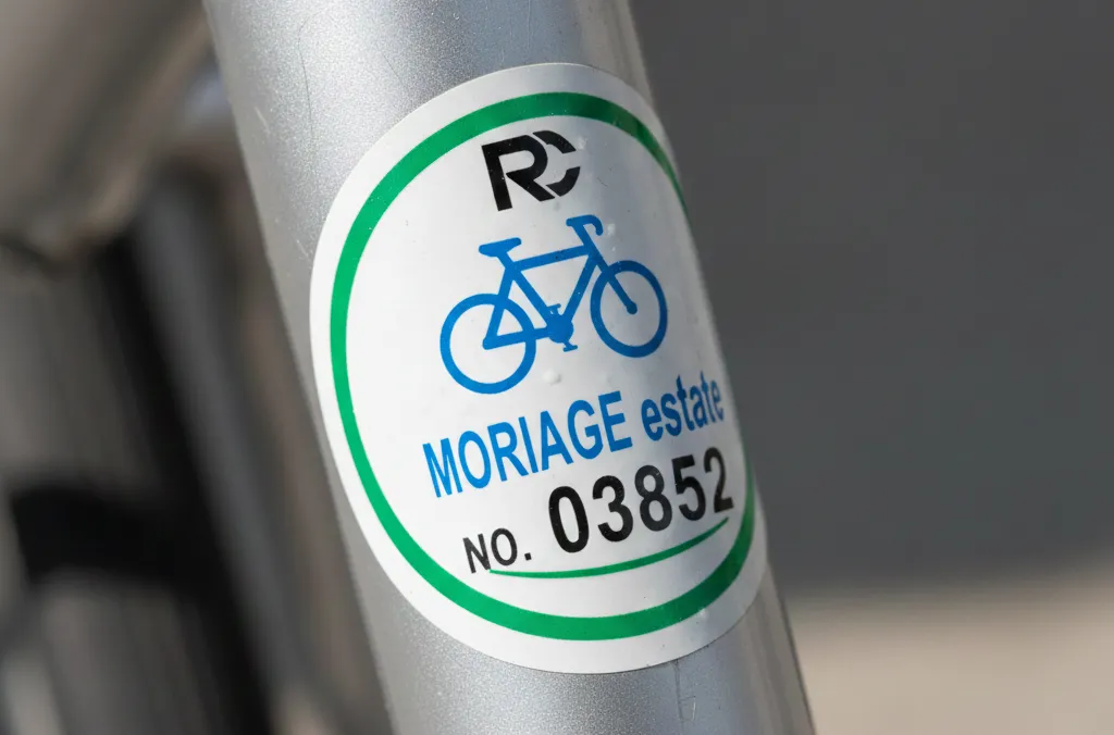 駐輪ステッカーの例