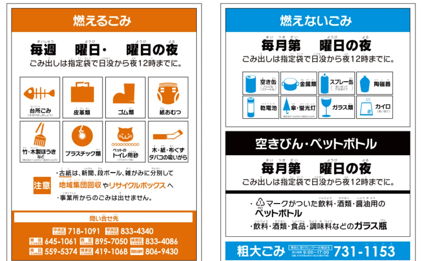 わかりやすいゴミ出し看板