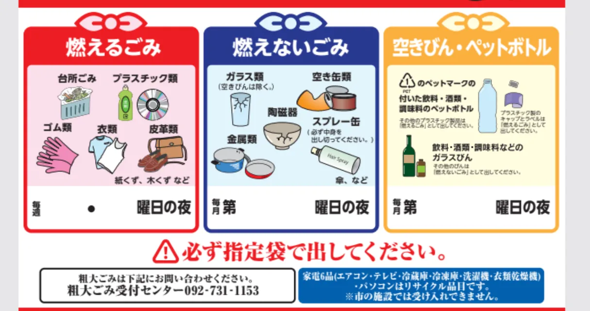 ゴミ出し看板　視覚的にわかりやすい