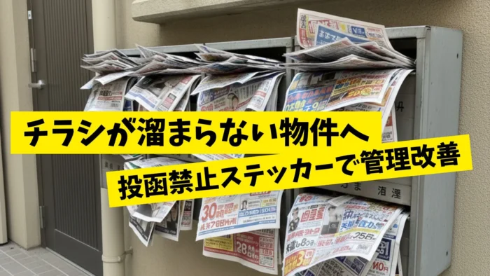 ポスト　チラシ投函お断り ステッカー　文言